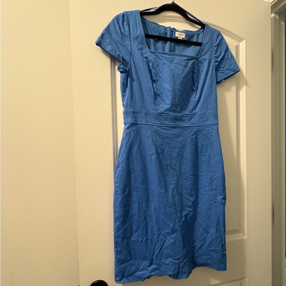 J. Crew Classic Blue Midi Dress